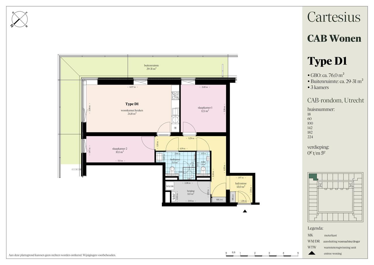 3-room apartment with balcony in Cartesius - Image 7