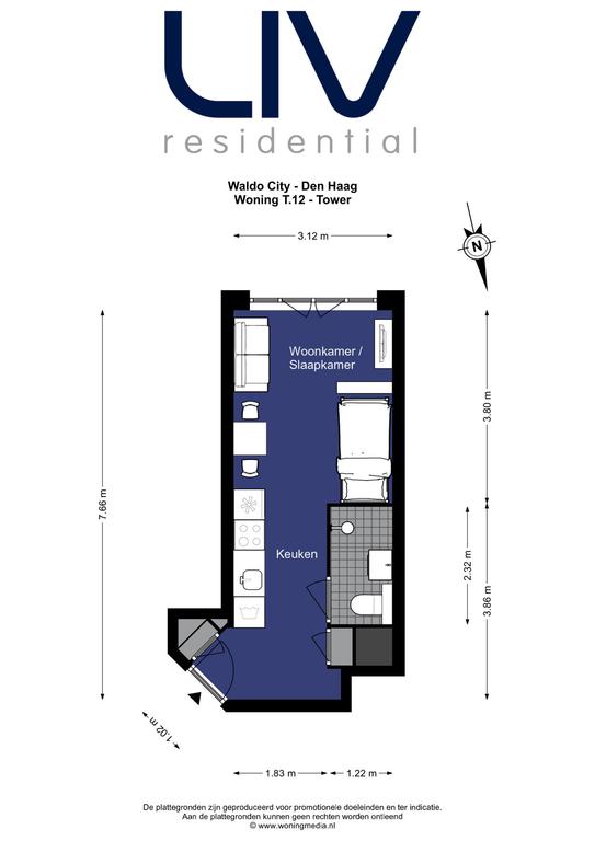 Compact Studio with Elevator in Laakhaven-West - Image 9