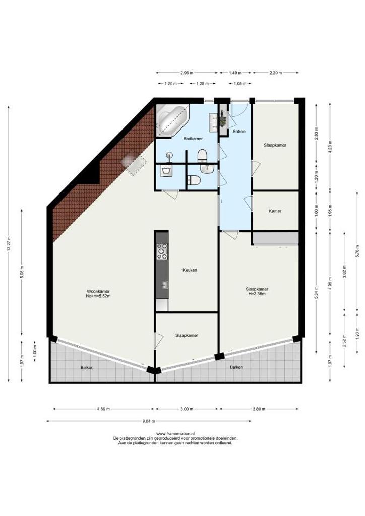 Penthouse met balkon naast de Markthal - Afbeelding 5