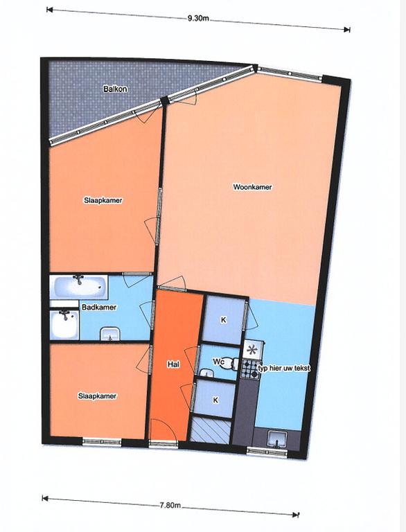 Appartement van 93 m² met balkon en lift - Afbeelding 9