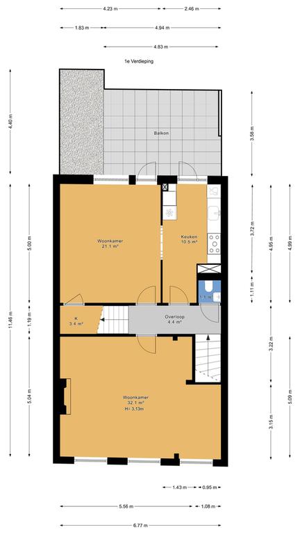 3-laags bovenhuis met terras in 2005 - Afbeelding 55