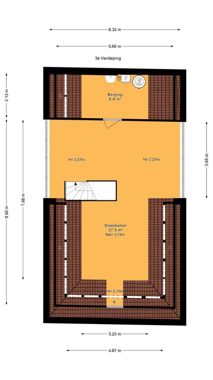 3-laags bovenhuis met terras in 2005 - Afbeelding 57