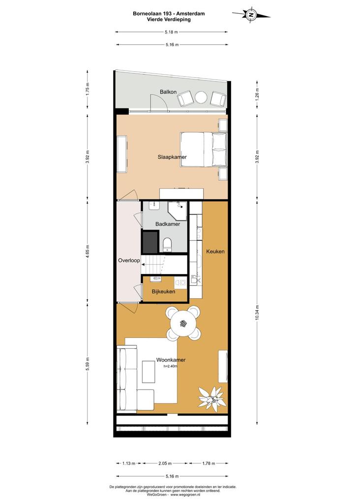 Maisonnette met 2 slaapkamers en zonnig balkon - Afbeelding 26