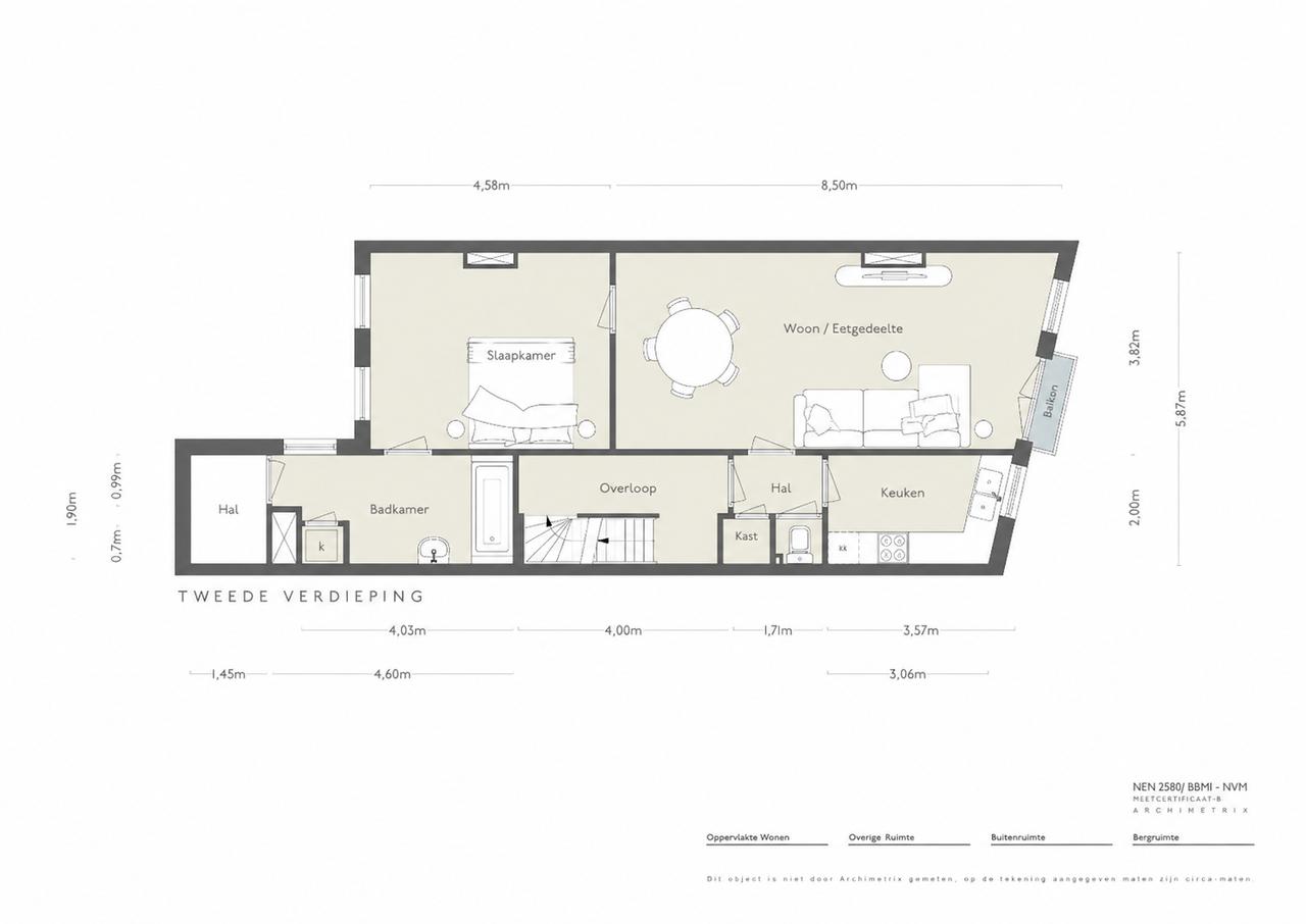 69 m² appartement met balkon aan de Nassaukade - Afbeelding 14