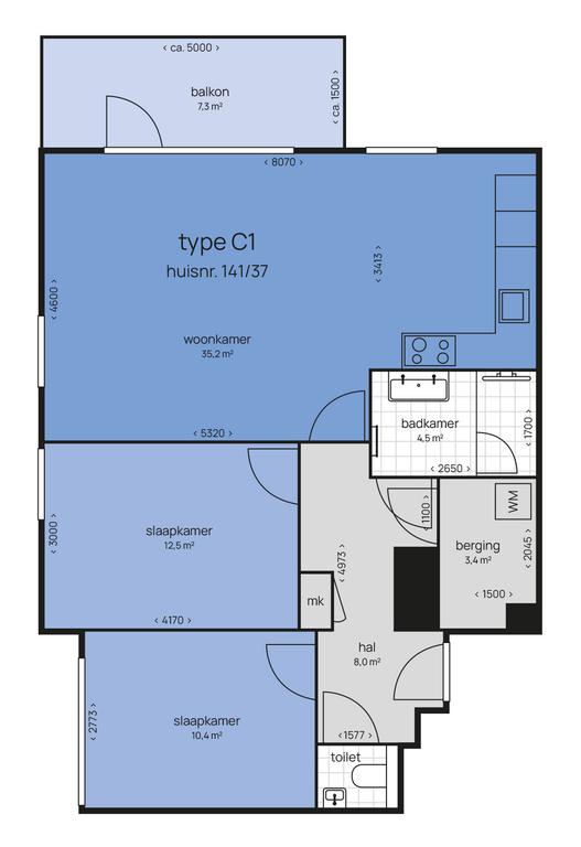 Appartement op de 8e met balkon en A++ - Afbeelding 21