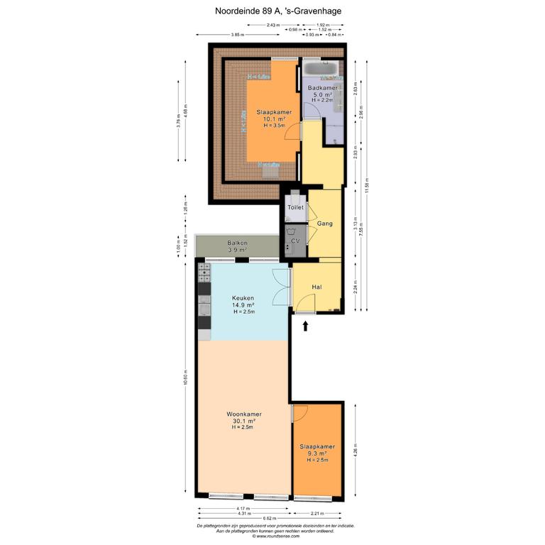 3-kamerappartement met balkon aan Noordeinde - Afbeelding 30