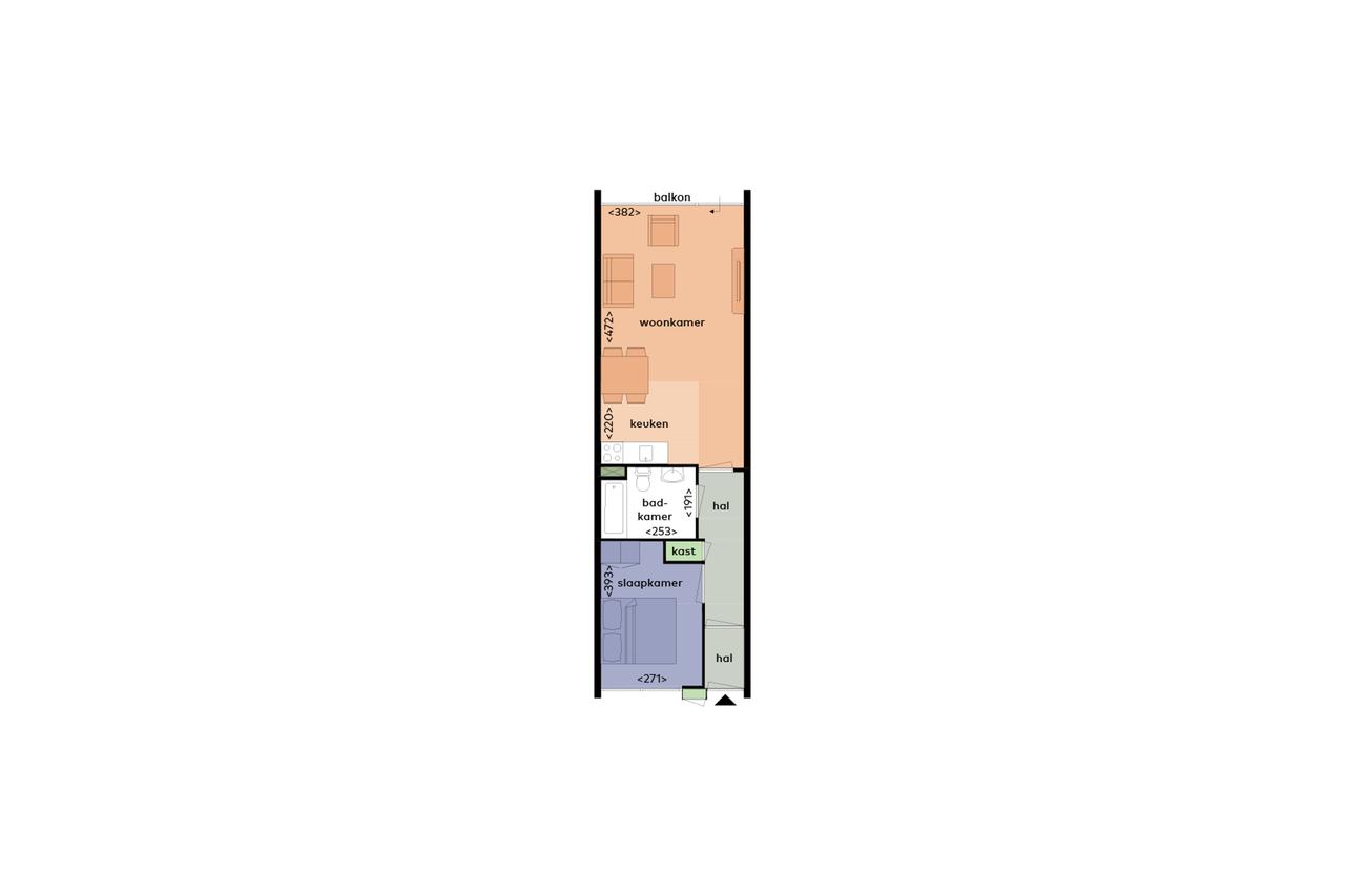 2-kamerappartement met balkon op de 12e - Afbeelding 17