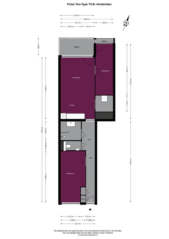 3-kamerappartement met lift in Buikslotermeer - Afbeelding 16
