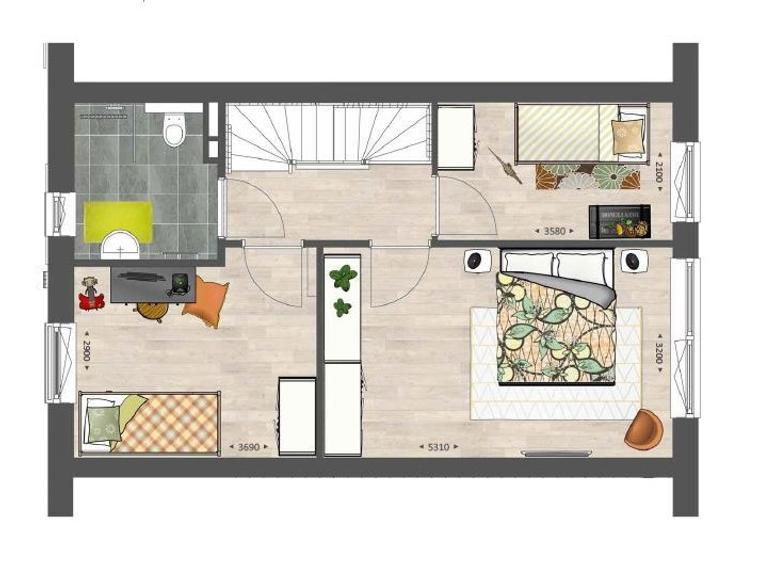 Eengezinswoning met 4 slaapkamers en tuin - Afbeelding 8