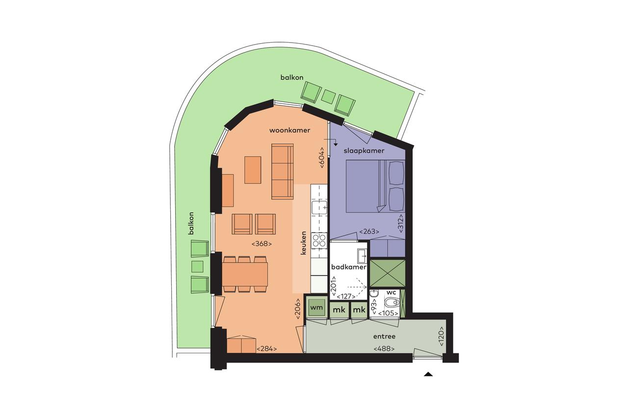 2-kamerappartement op de 26e verdieping - Afbeelding 17