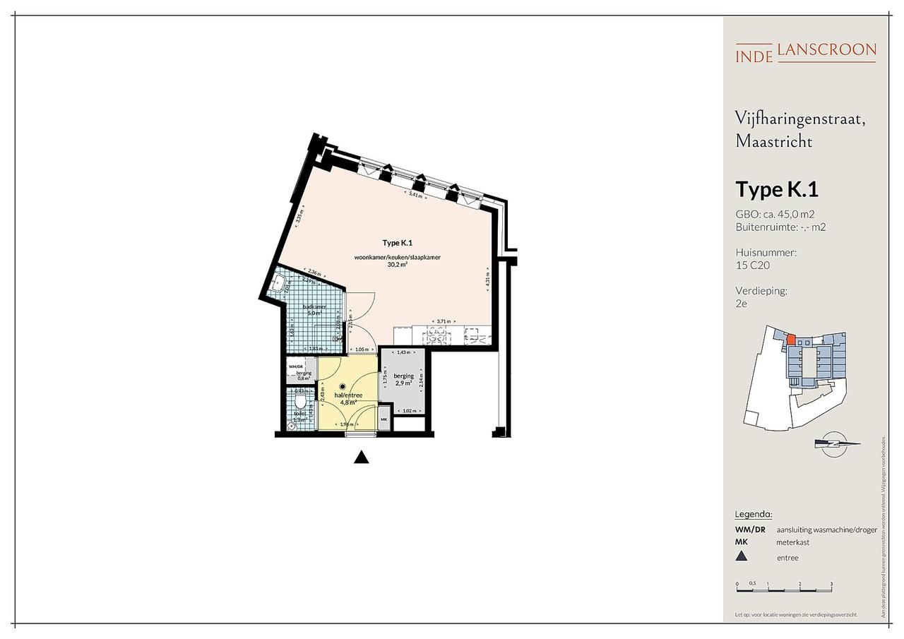 Studio with balcony overlooking courtyard in Maastricht - Image 7