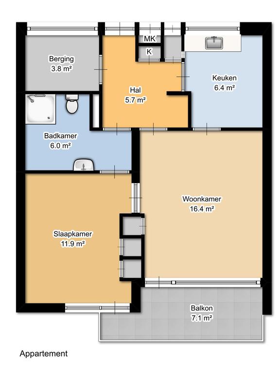 Senior Apartment with Balcony in Borculo - Image 12