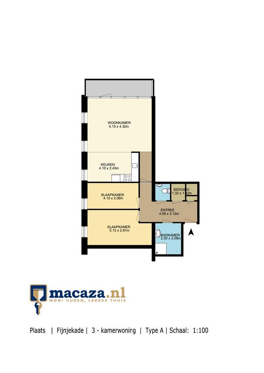 Licht 3-kamerappartement aan de kade - Afbeelding 15