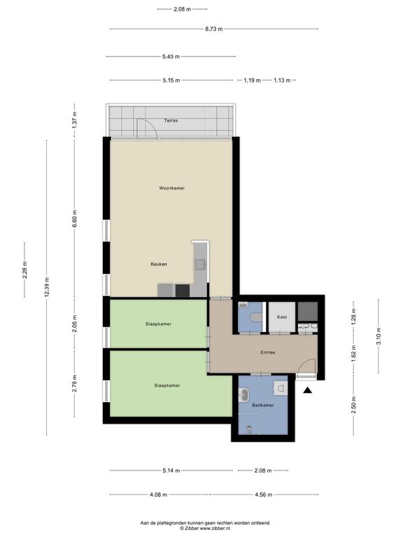 Licht 3-kamerappartement met balkon - Afbeelding 17