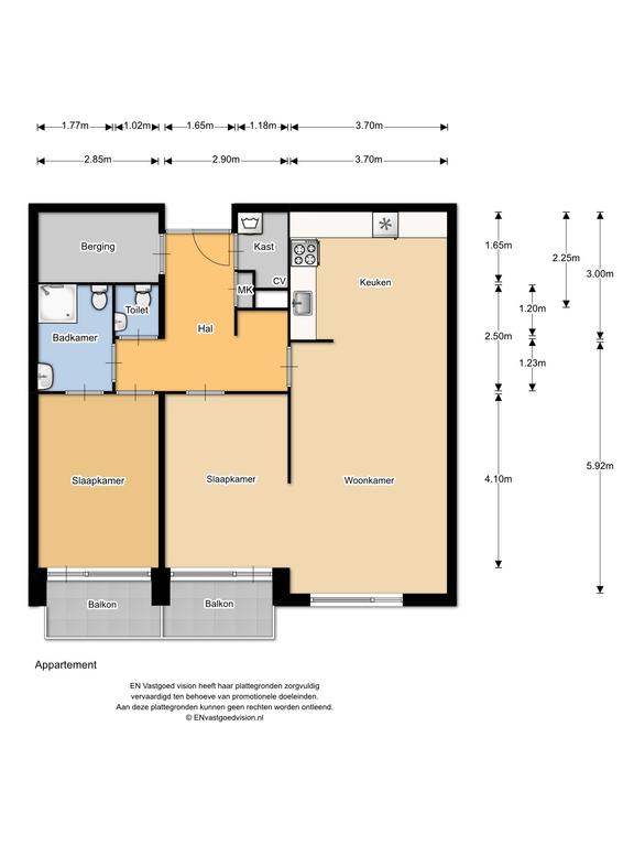 Senior apartment with balcony and lift - Image 6