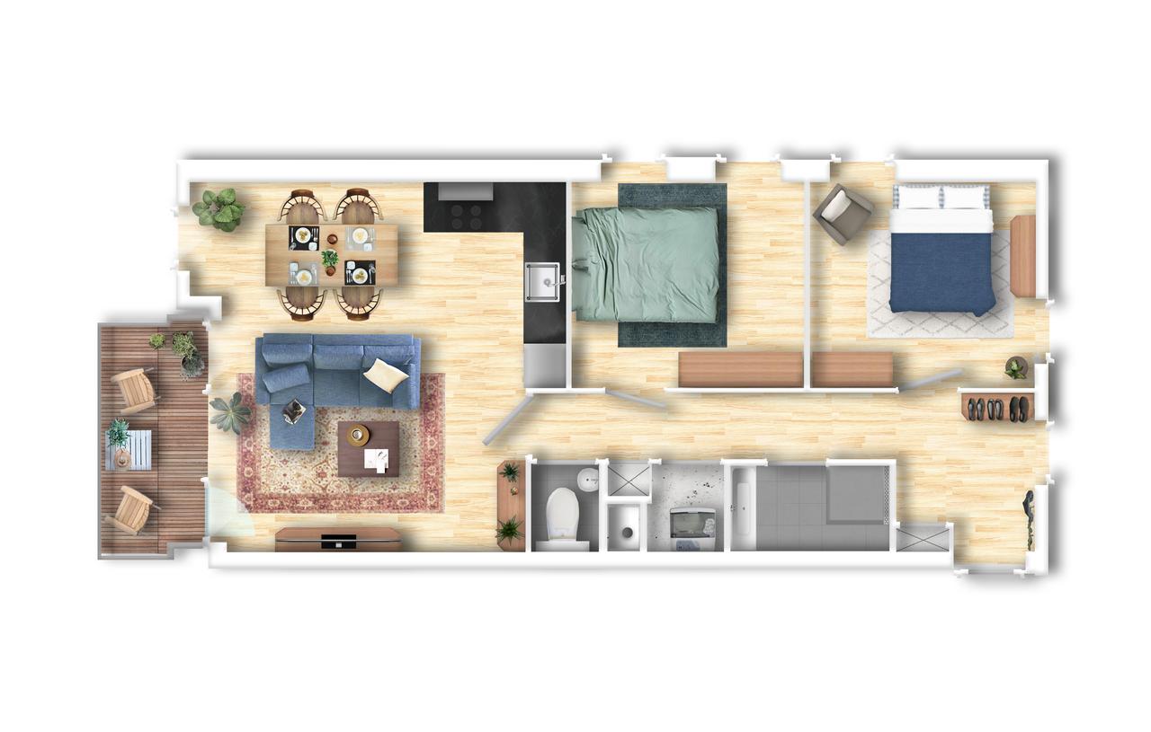 74 m² appartement met 2 slaapkamers - Afbeelding 26