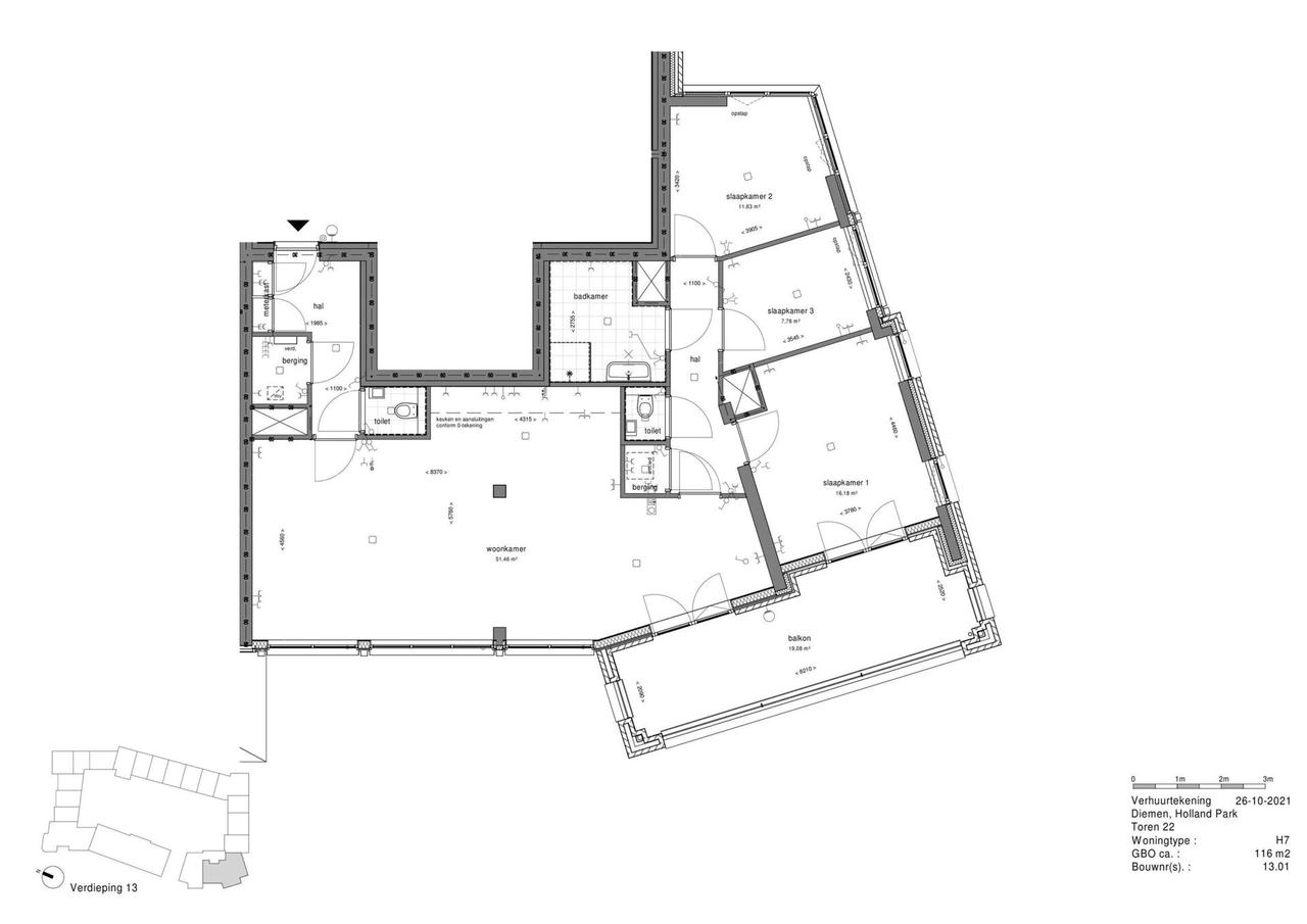 3-slaapkamerappartement met terras in Diemen - Afbeelding 10