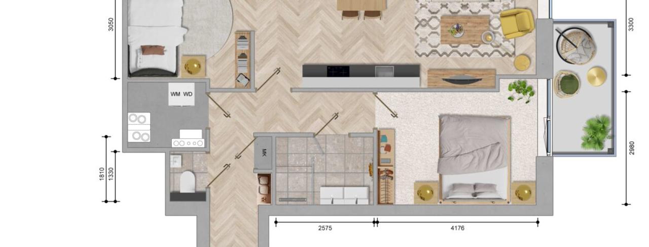 70 m² appartement met balkon in Sloterdijk - Afbeelding 37