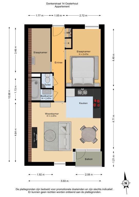 Furnished Apartment with Balcony in City Center - Image 22