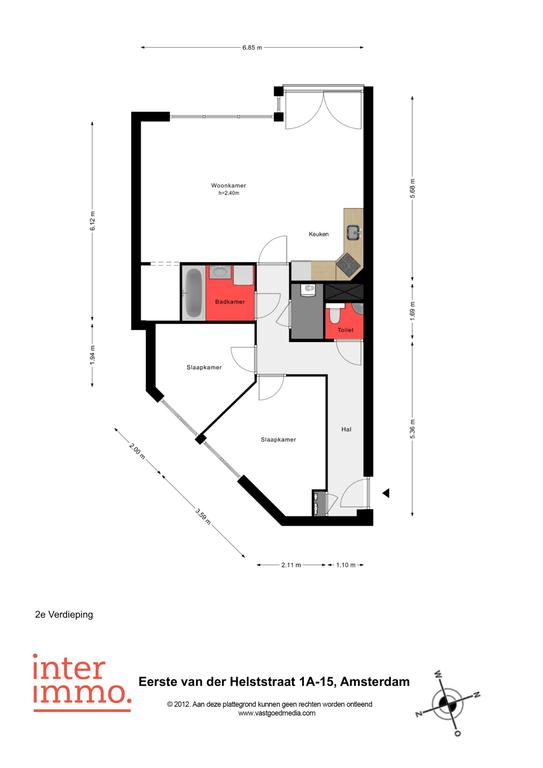Gemeubileerd 3-kamerappartement in De Pijp - Afbeelding 22