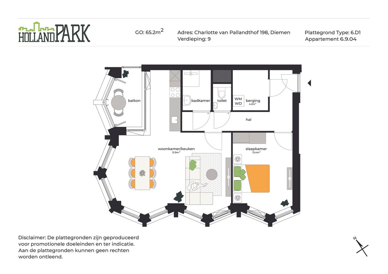 2-kamerappartement met parking en A+ label - Afbeelding 6