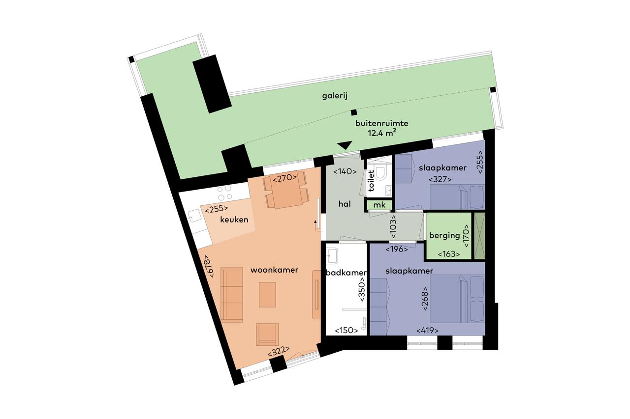 Gasloos 3-kamerappartement met balkon - Afbeelding 20