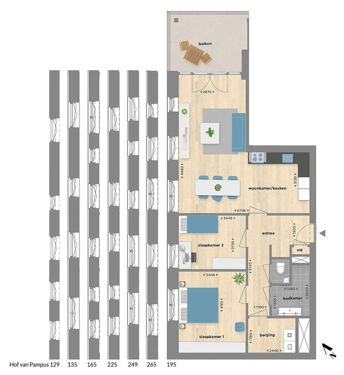 Licht 3-kamerappartement bij station Hoofddorp - Afbeelding 4