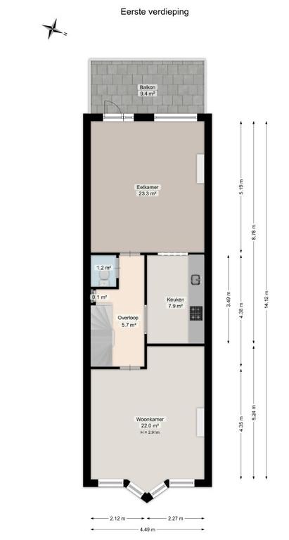 129 m² met balkon en A+++ in hartje Groningen - Afbeelding 2