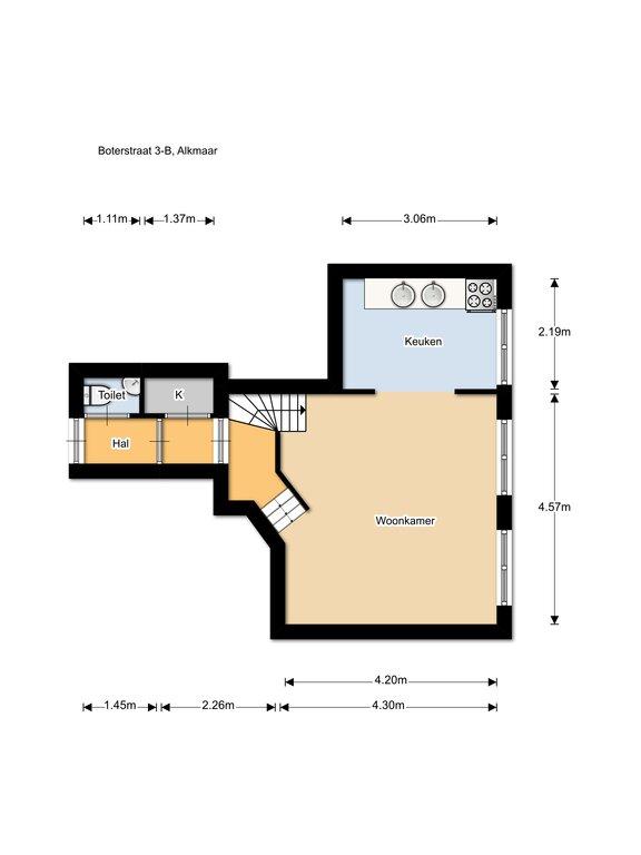 2-kamerappartement met terras in centrum - Afbeelding 14