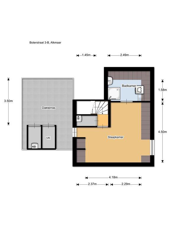 2-kamerappartement met terras in centrum - Afbeelding 15