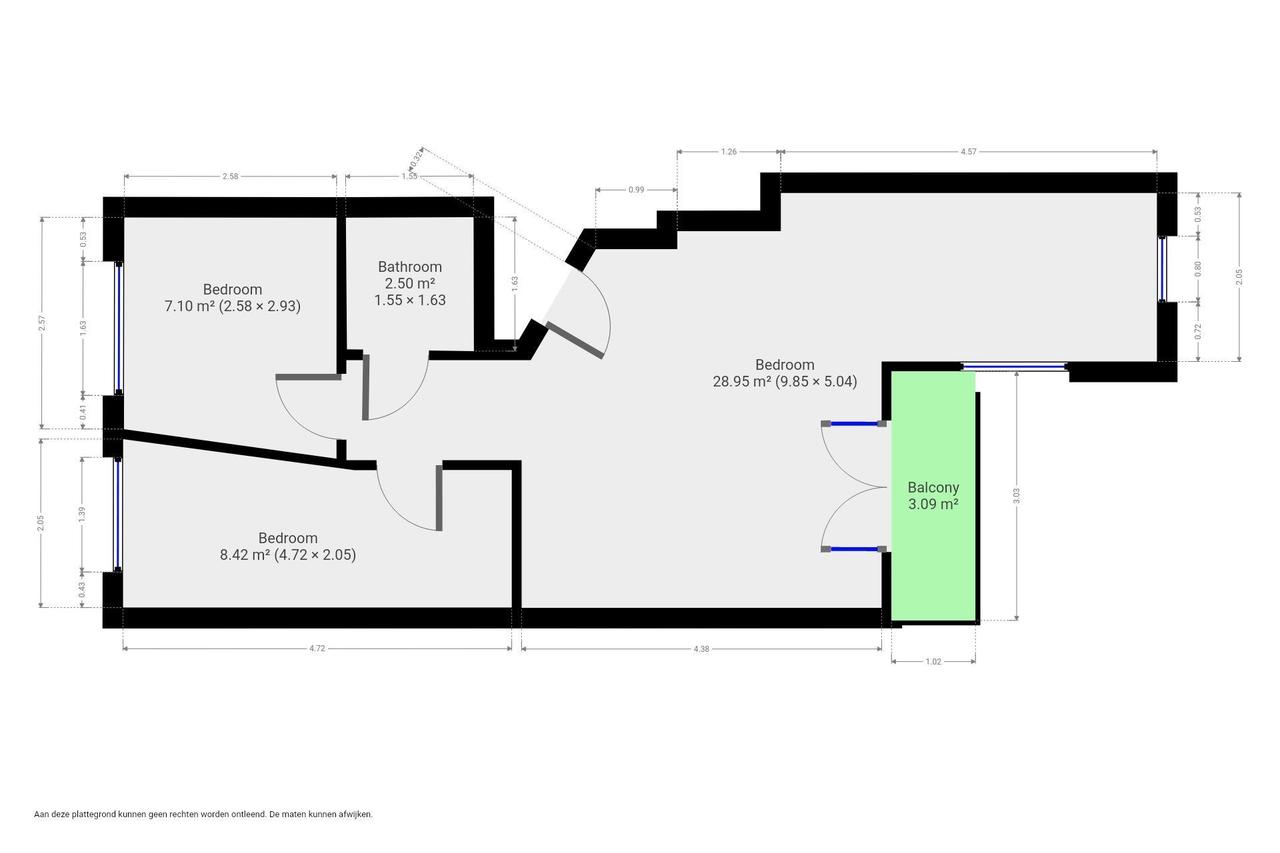 2-kamerappartement van 42 m² in Leiden - Afbeelding 9
