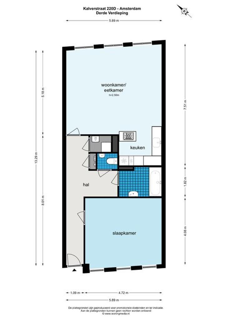 80 m² apartment with terrace on Kalverstraat - Image 22