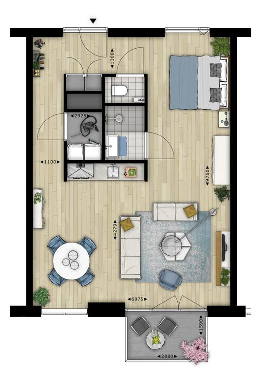 65 m² Urban Loft with Terrace on Strijp-S - Image 22