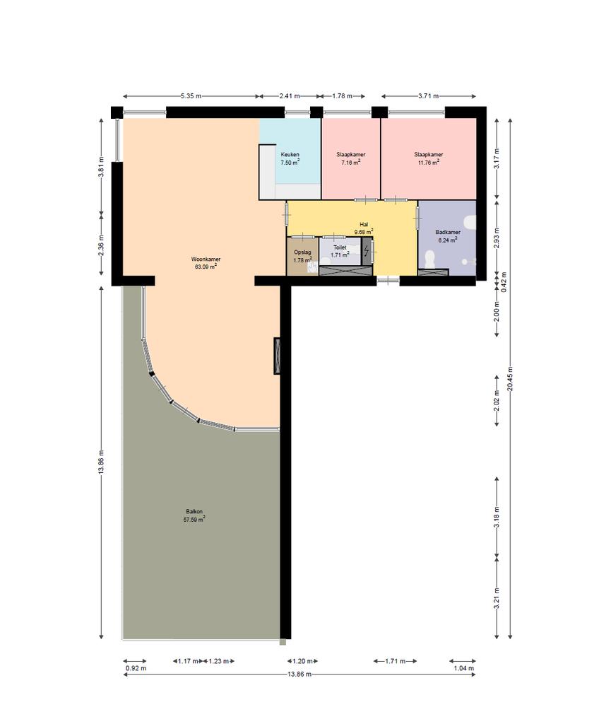 120 m² appartement met zonnig dakterras - Afbeelding 25