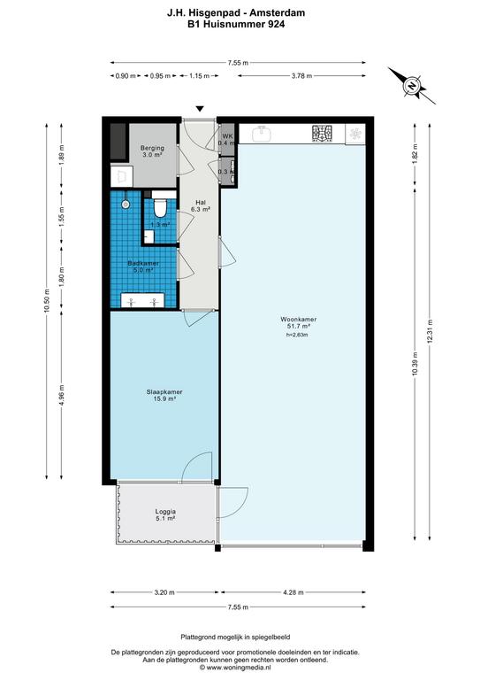 Energiezuinig appartement van 87 m² in Noord - Afbeelding 10