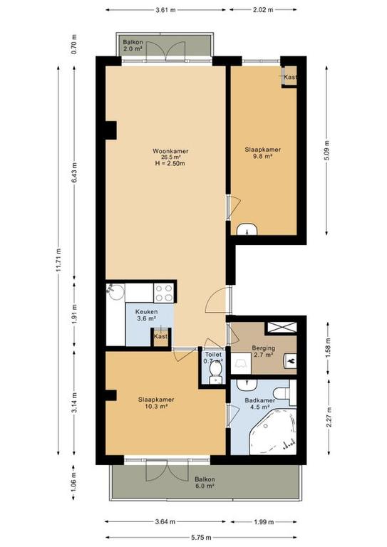 Two bedrooms overlooking the Schinkel - Image 10