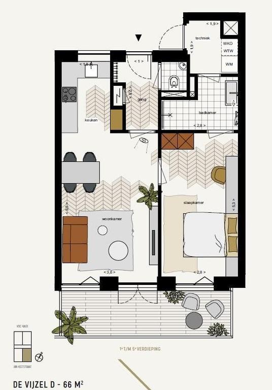 Furnished 1-Bedroom Apartment with Balcony - Image 27