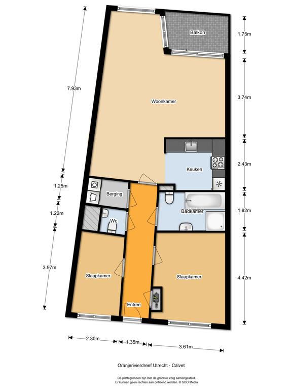87 m² appartement met 2 slaapkamers in Utrecht - Afbeelding 6