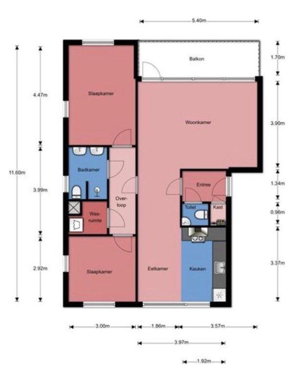 80 m² met zonnig balkon in Utrecht-Zuilen - Afbeelding 12