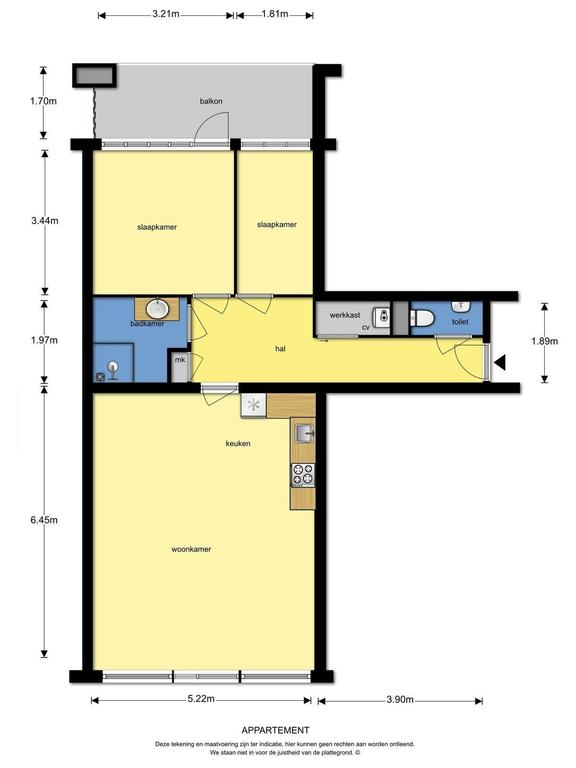 Gemeubileerd 3-kamerappartement in Uilenburg - Afbeelding 13