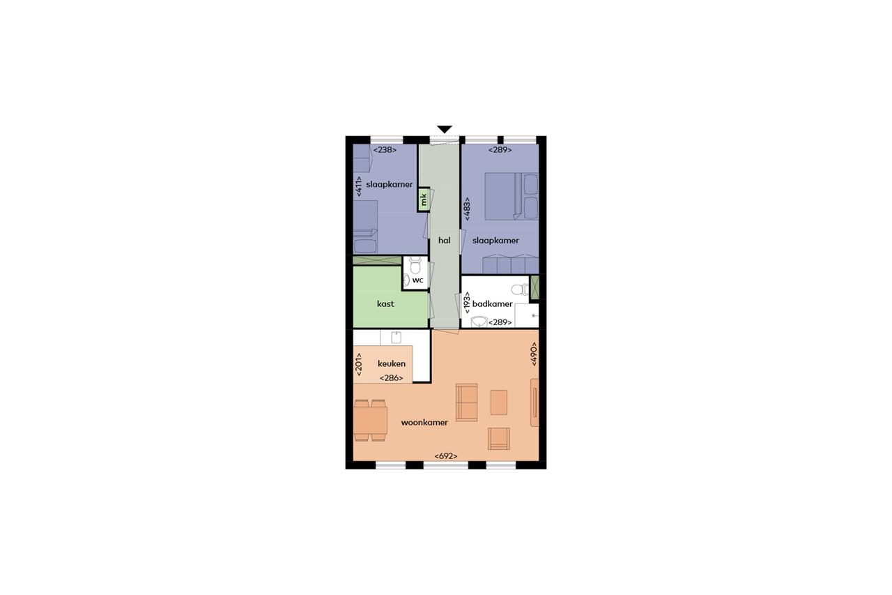 81 m², twee slaapkamers en eigen parkeerplek - Afbeelding 5
