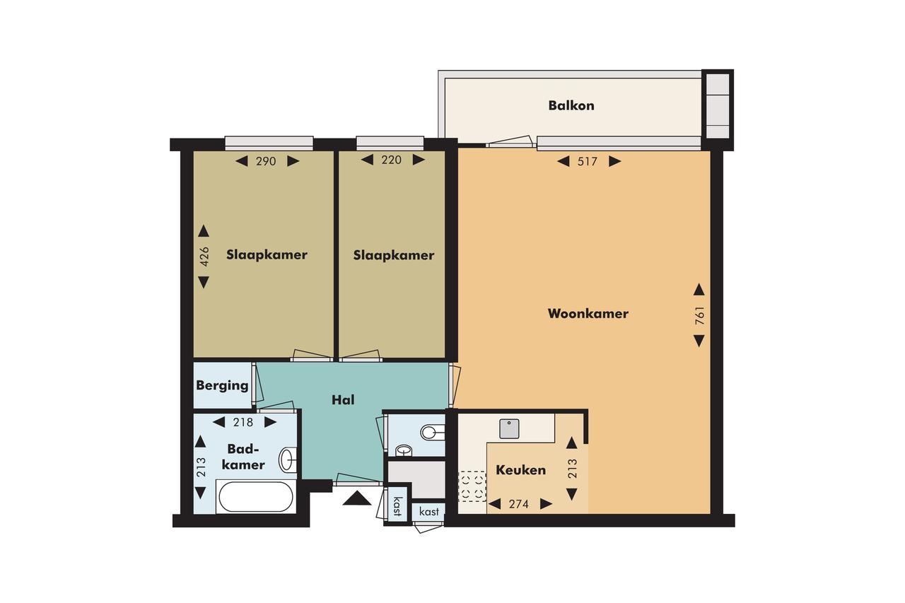 Full-width balcony and 2 bedrooms - Image 10