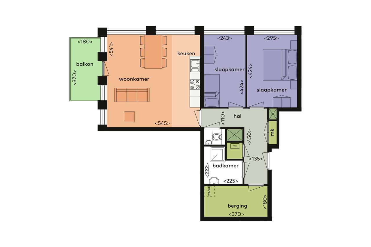 78 m², two bedrooms and west-facing balcony - Image 14