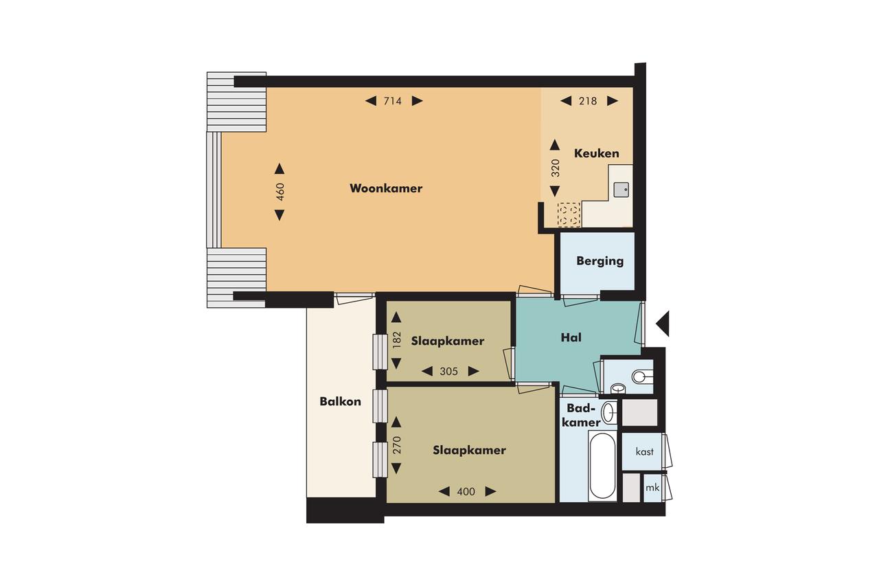 67 m² met twee slaapkamers in Wyckerpoort - Afbeelding 10