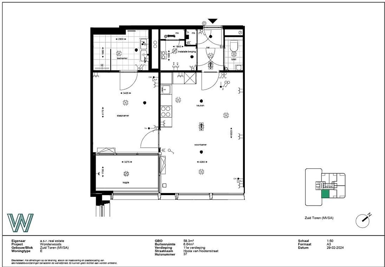 Licht 2-kamerappartement met balkon - Afbeelding 7