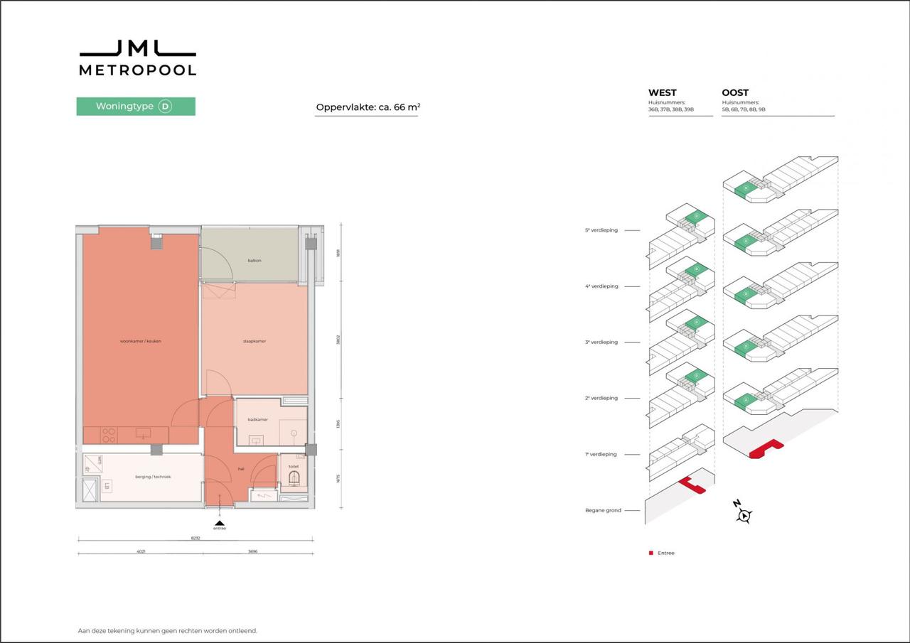 66 m² apartment by Almere Centrum station - Image 12