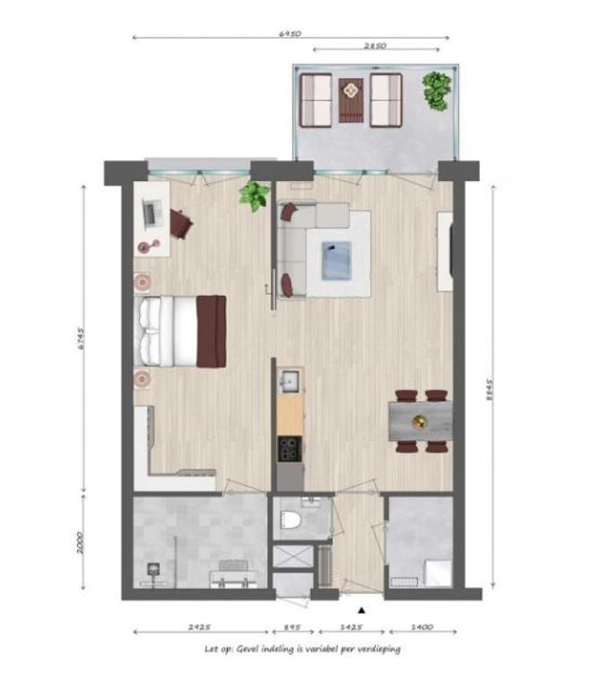 Modern 58m² appartement op de 11e verdieping - Afbeelding 26
