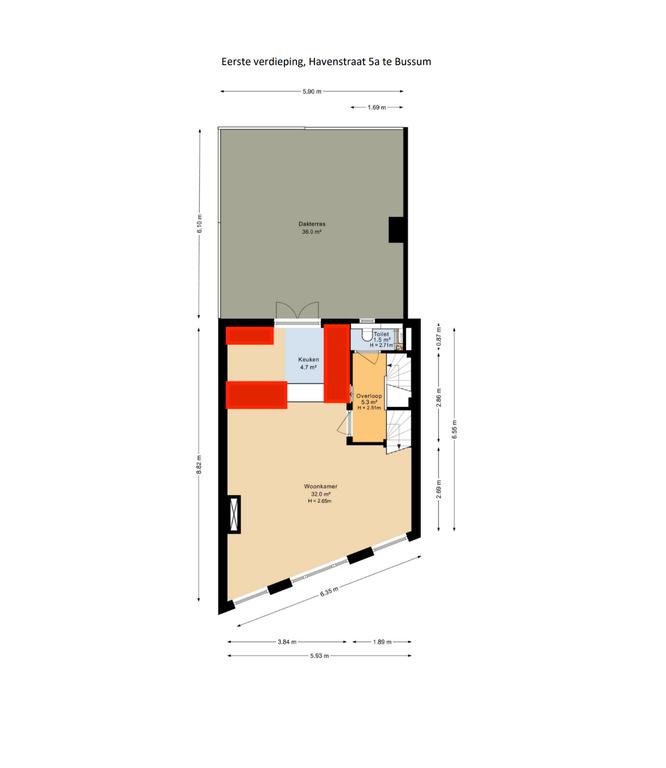 Renovated 90 m² apartment in central Bussum - Image 11