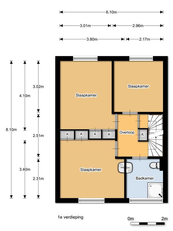 95 m² met vier slaapkamers en eigen tuin - Afbeelding 22
