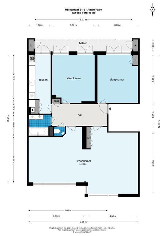 111 m² Apartment with Wide Balcony in Oud-Zuid - Image 20